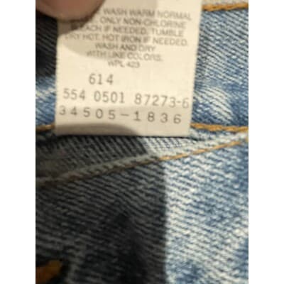 VTG Mens Levis 505 Blue Jean Shorts Tag 38 Fits 36 Red Tab Med Shorts Y2K 90s - Thumbnail 6