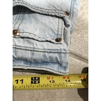 Abercrombie Fitch The Loose High Rise Raw Hem Womens 28/6s Blue Relaxed Casual - Thumbnail 5