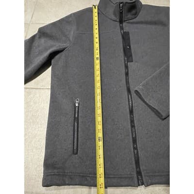 LL Bean Mens Fleece Sweater Zip Jacket Sz L Tall Gray 293888 - Thumbnail 4