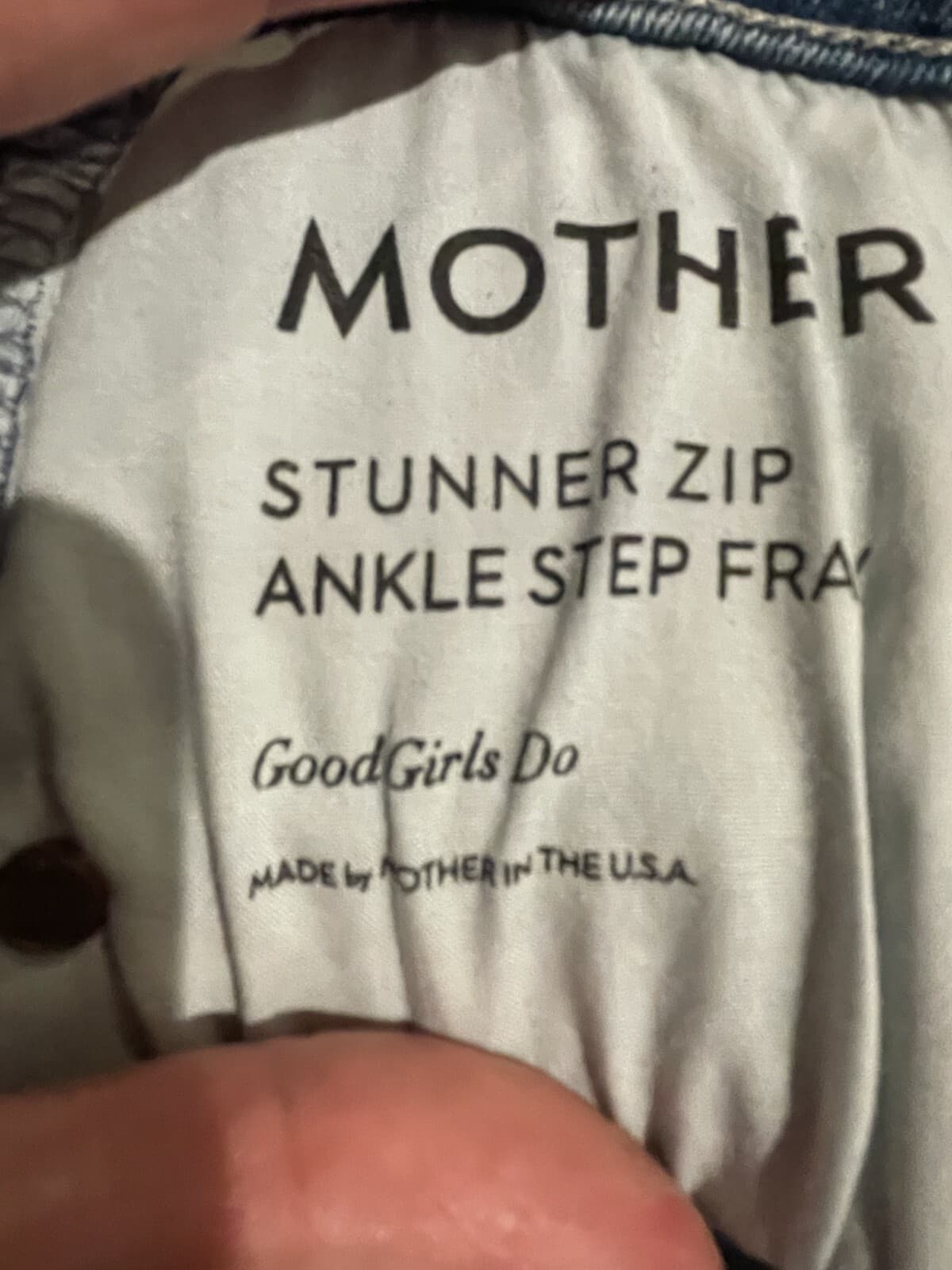 Mother Stunner Zip Ankle Step Fray Good Girls Do Womens Size 25 Denim Jeans - Thumbnail 6