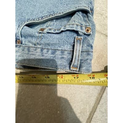 VTG Mens Levis 505 Blue Jean Shorts Tag 38 Fits 36 Red Tab Med Shorts Y2K 90s - Thumbnail 4