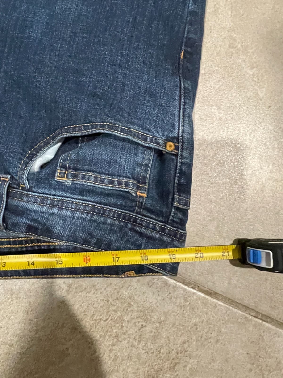 Spada Roma Dark Wash 5 Pocket Denim Jeans 39x32 Straight Fit - Thumbnail 4