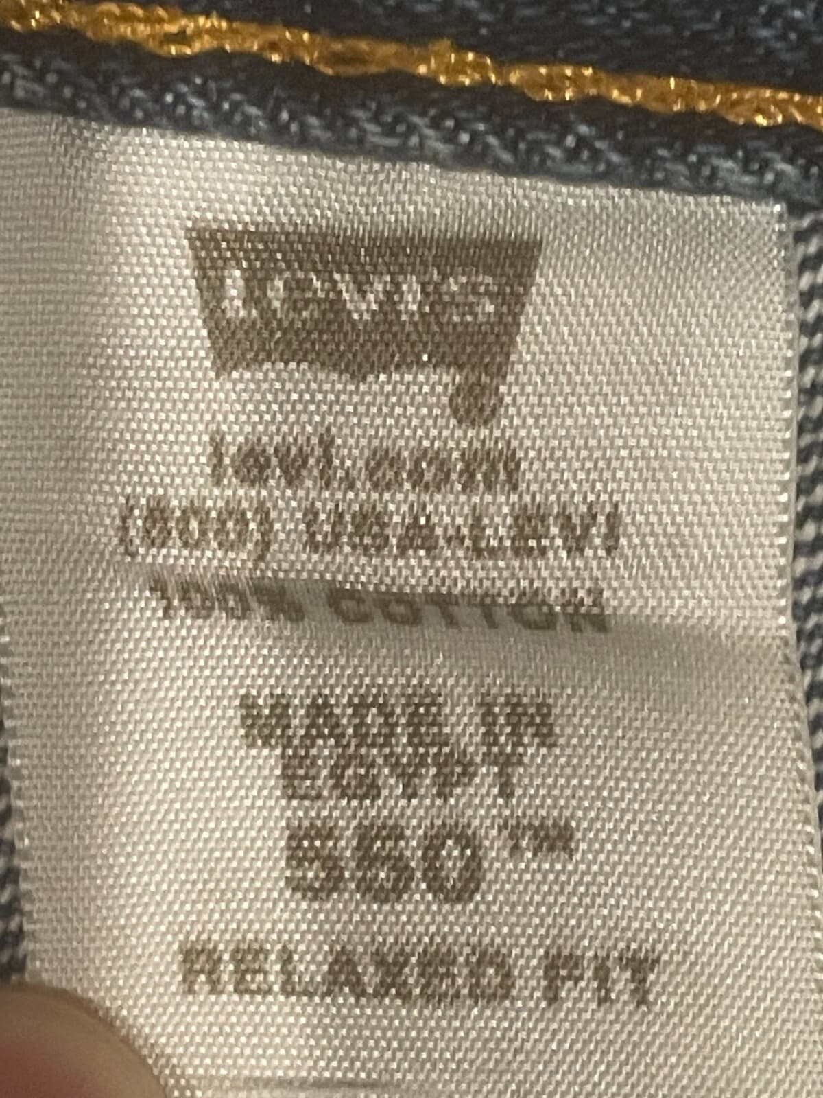 Vintage Levis 550 Jeans Kids Size 8 Relaxed Fit Denim Red Tab Pants 90s Retro - Thumbnail 6