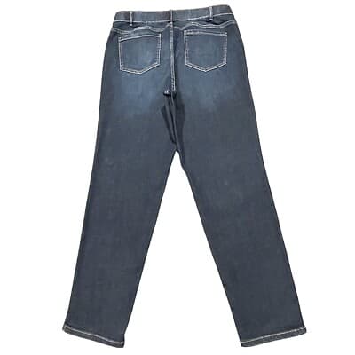 J Jill Jeans Womens 16R Blue Boyfriend Straight Leg Ankle Mid Rise Stretch Denim - Thumbnail 2