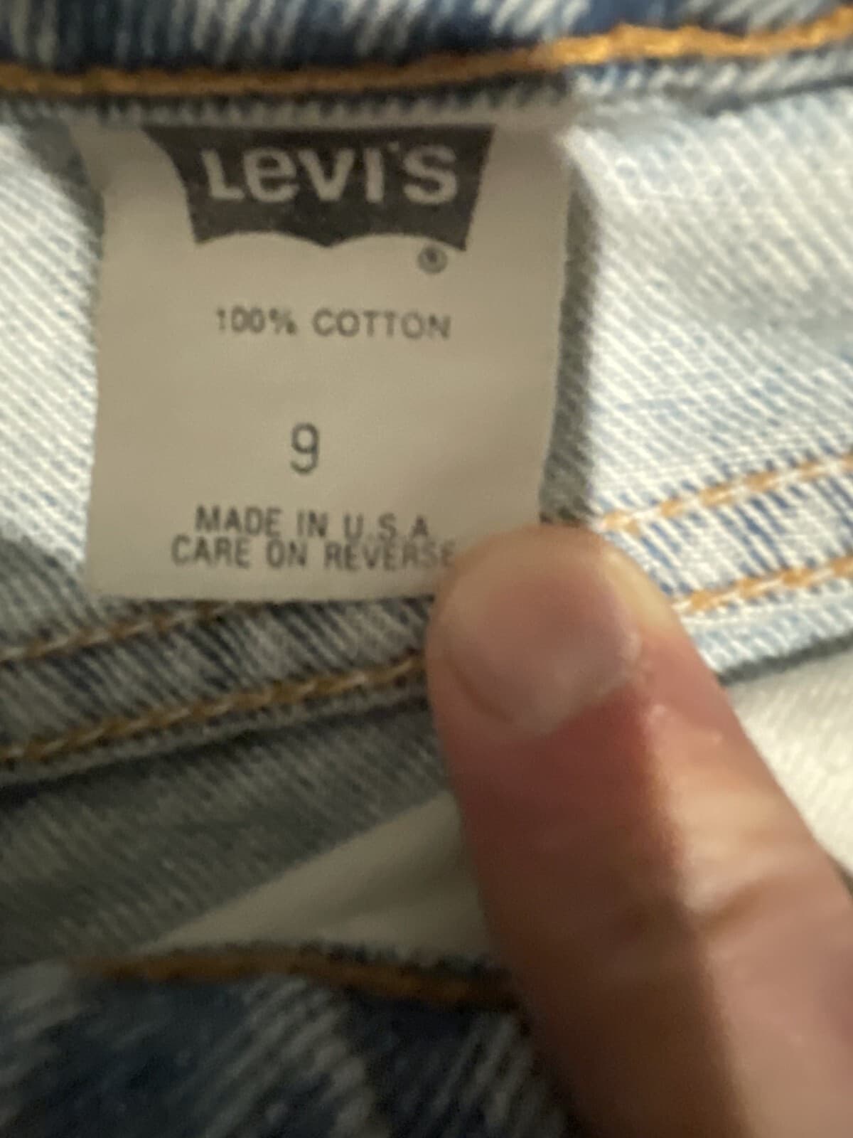 VTG Levi's 17512-0291 Women's Jeans 8 Light Blue Denim Distressed Made In USA - Thumbnail 7