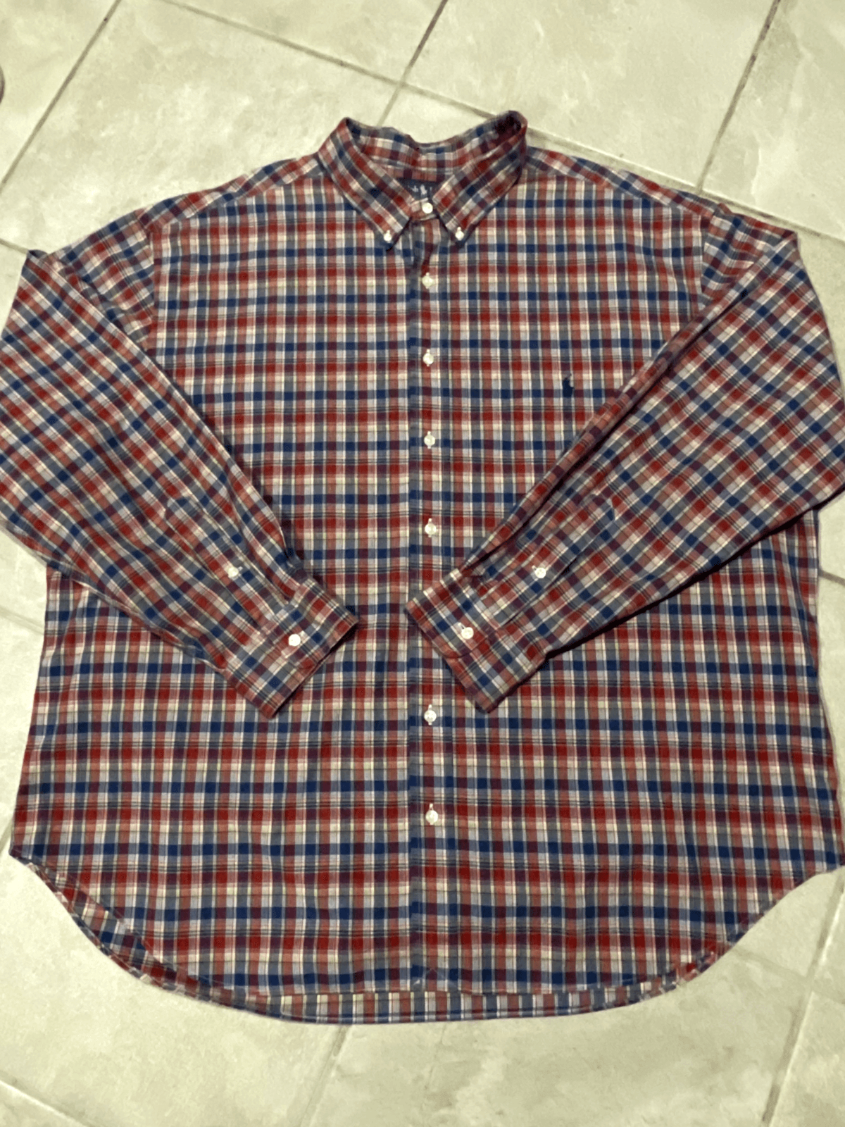 Vintage Ralph Lauren Shirt Mens 3XB Plaid Long Sleeve Button Down Classic Fit - Thumbnail 2
