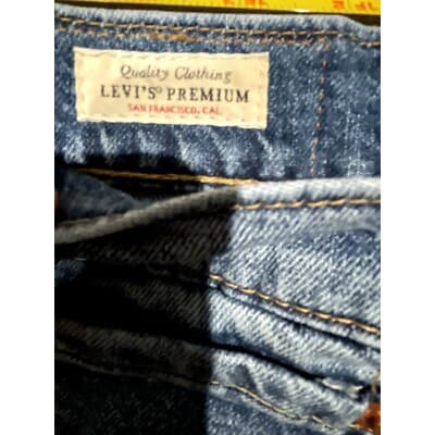 LEVI'S Premium Lot 511 Mens Big E Stretch Slim Denim Jeans 38X32 (36X32 actual) - Thumbnail 5