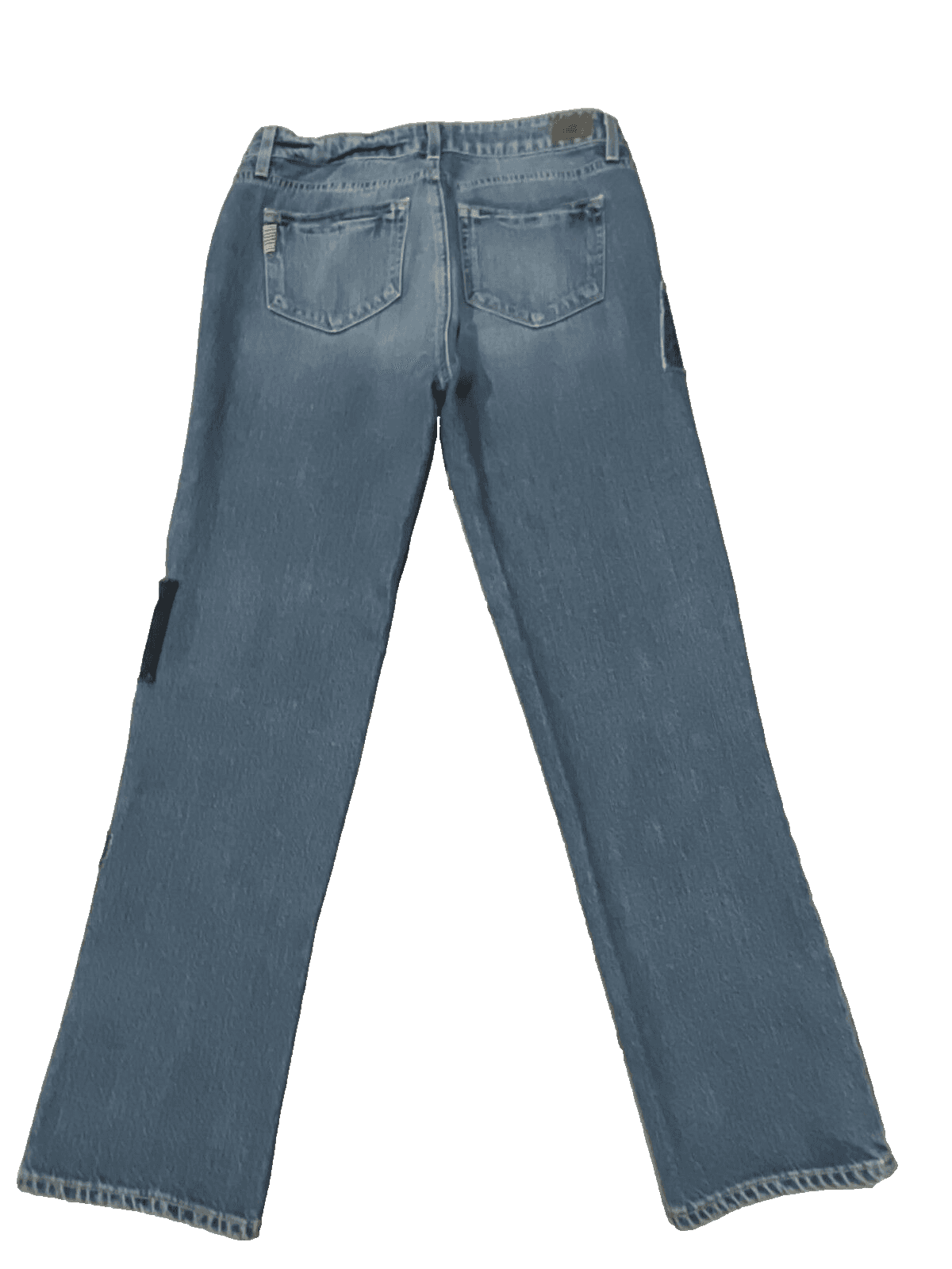 PAIGE PORTER MIDRISE RELAXED STRAIGHT JEANS BETHANY PATCH Sz 26 Fits 29.5x28 - Thumbnail 2
