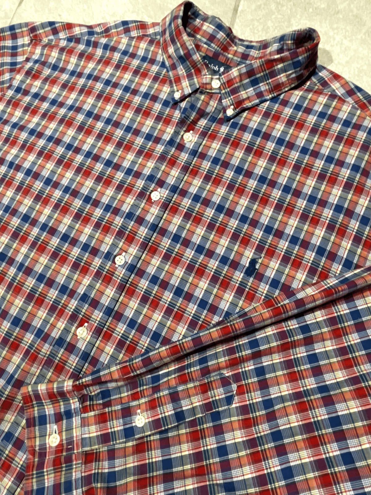 Vintage Ralph Lauren Shirt Mens 3XB Plaid Long Sleeve Button Down Classic Fit
