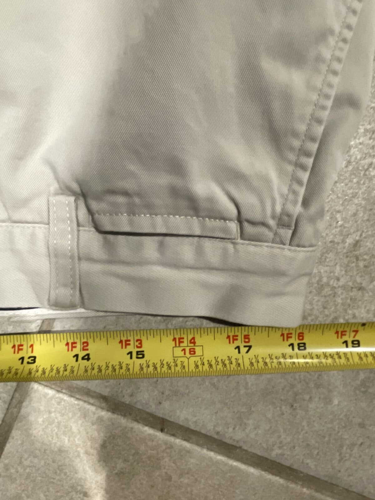 VTG Ralph Lauren Polo Pants Mens 38x32 Fits (36x30) Beige Khaki Prospect Chino - Thumbnail 3