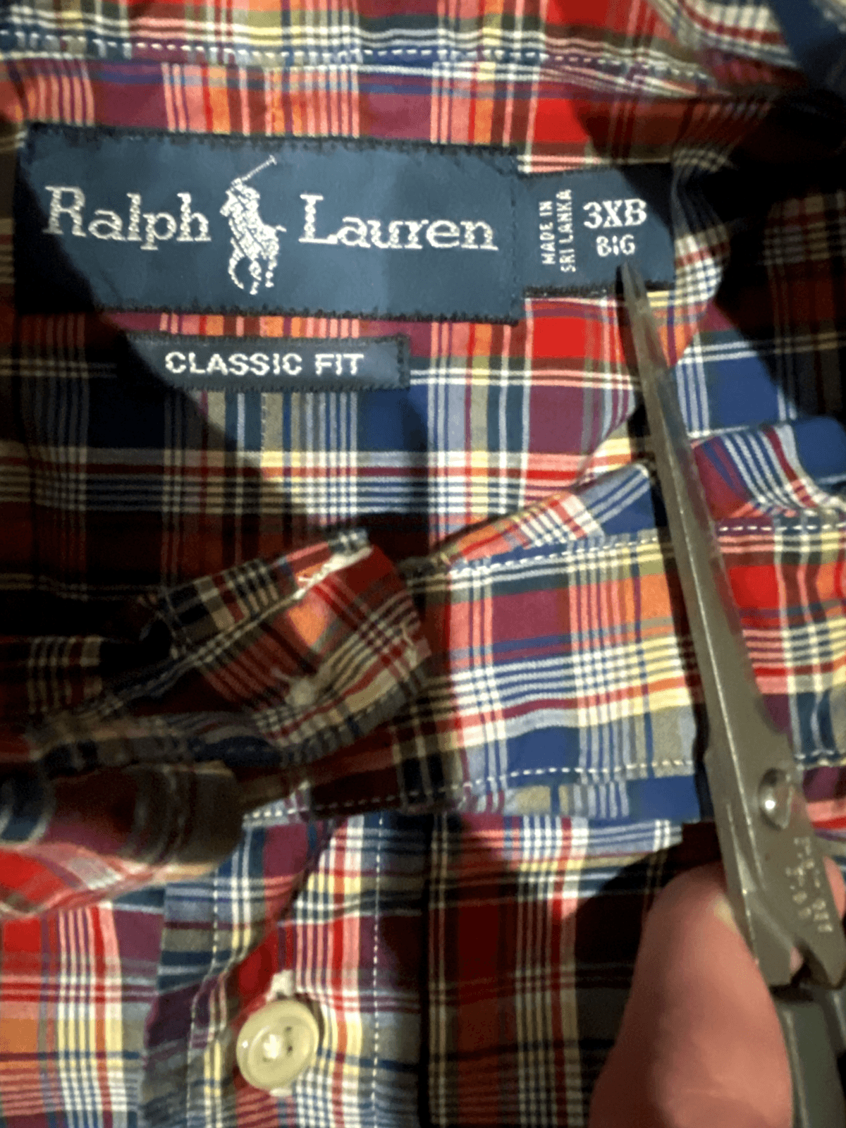 Vintage Ralph Lauren Shirt Mens 3XB Plaid Long Sleeve Button Down Classic Fit - Thumbnail 6