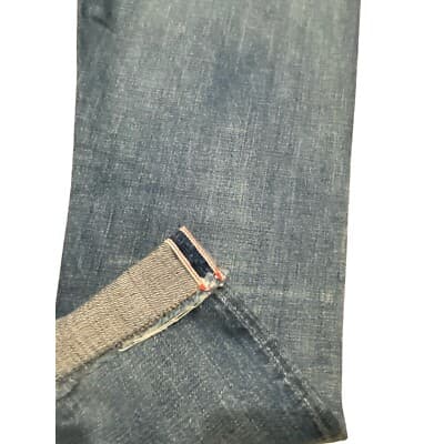 Vince Jeans Women 26 Union Slouch Distressed Crop High Rise Straight Selvedge - Thumbnail 4