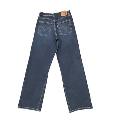 Levis Jeans Womens 27 Blue Ribcage Straight Ankle Button Fly Dark Wash Denim - Thumbnail 2