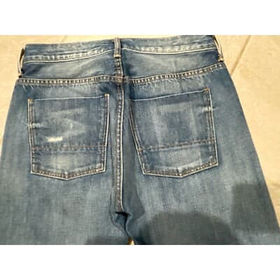 Vince Jeans Women 26 Union Slouch Distressed Crop High Rise Straight Selvedge - Thumbnail 7