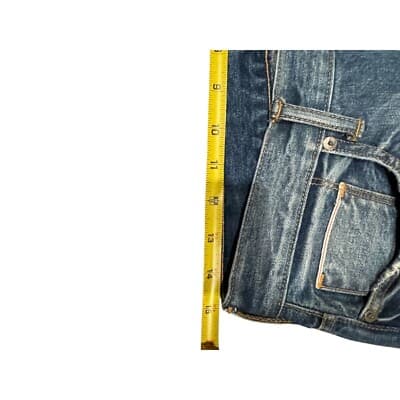 Vince Jeans Women 26 Union Slouch Distressed Crop High Rise Straight Selvedge - Thumbnail 5