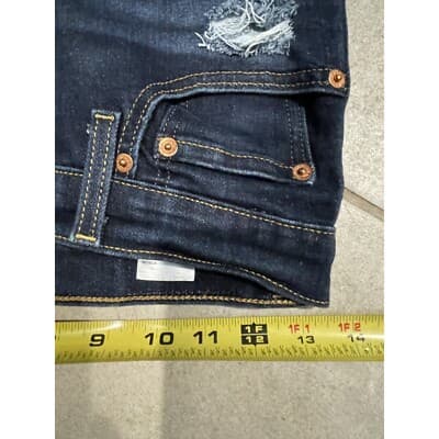 Levis Jeans Womens 27 Blue Ribcage Straight Ankle Button Fly Dark Wash Denim - Thumbnail 3