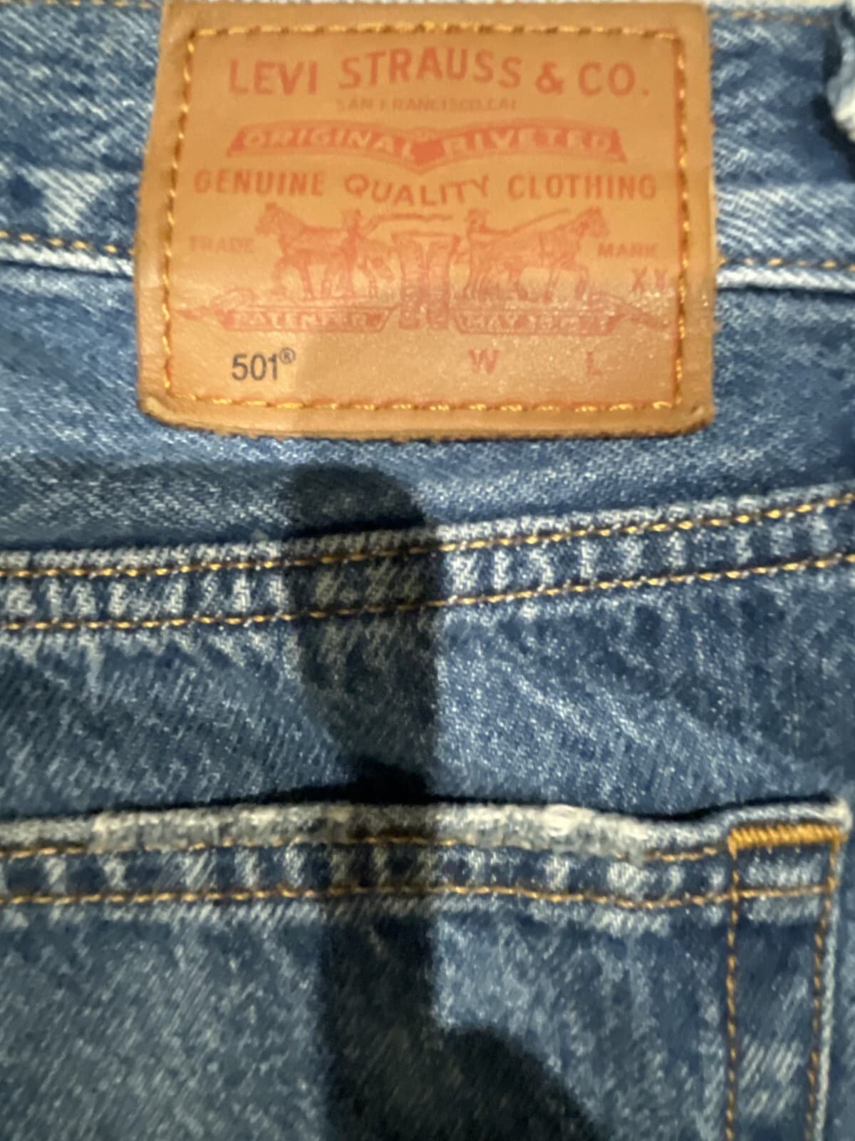 Levi’s 501 Premium Jeans Men's Tag 29x30 Fits 32x30.5 Straight Leg Distressed - Thumbnail 7