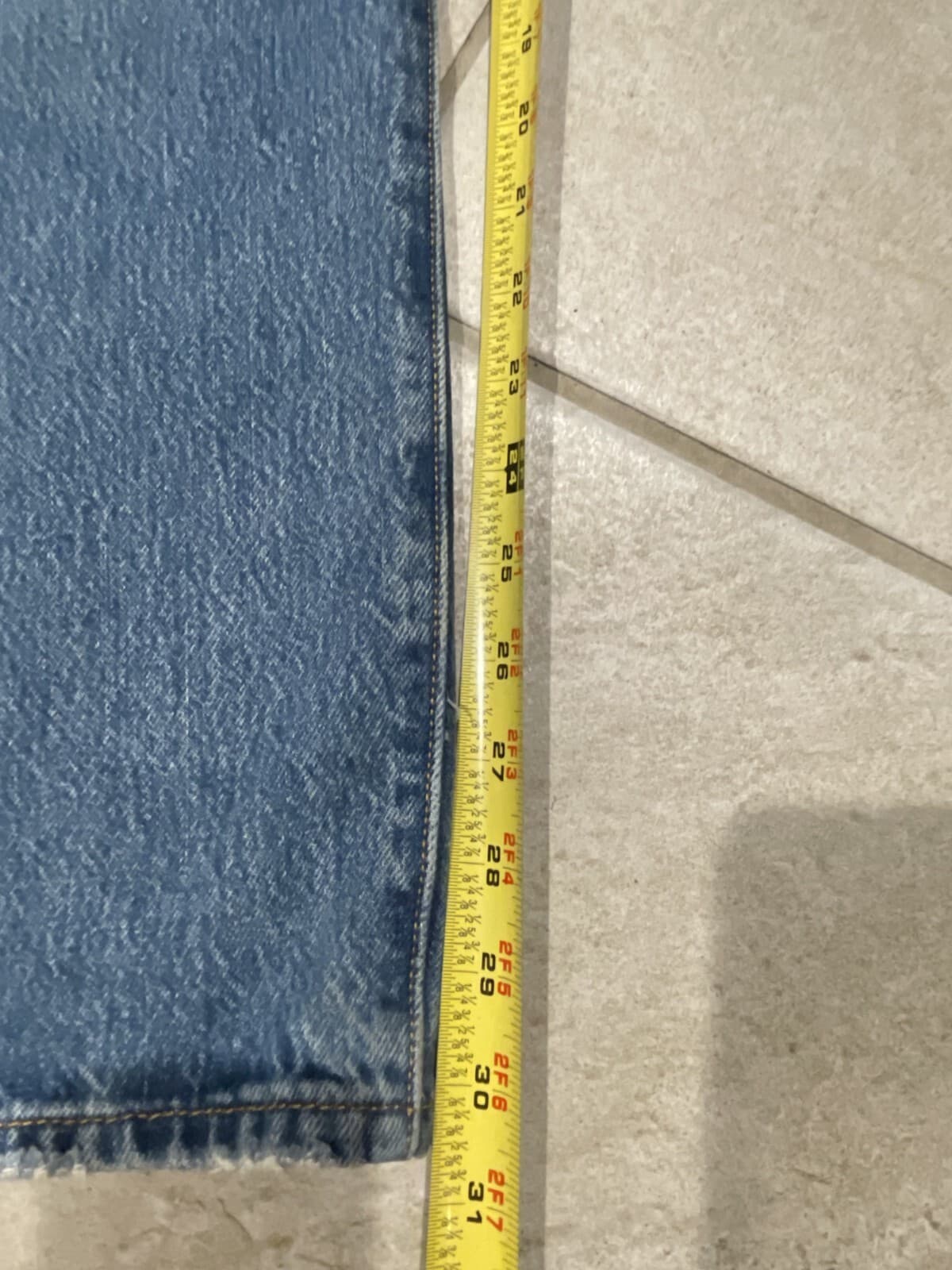 Levi’s 501 Premium Jeans Men's Tag 29x30 Fits 32x30.5 Straight Leg Distressed - Thumbnail 4
