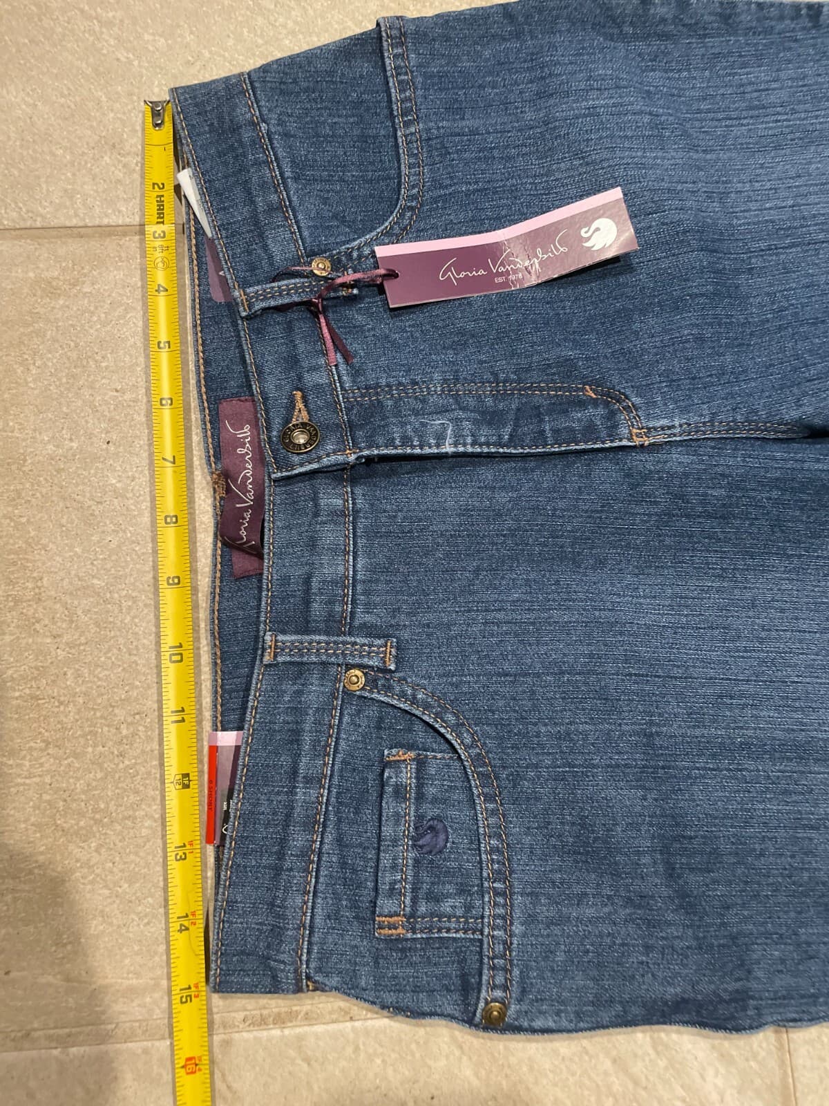 Gloria Vanderbilt 8 Short Amanda Classic Fit Tapered Leg Mid-Rise Jean Boardwalk - Thumbnail 6
