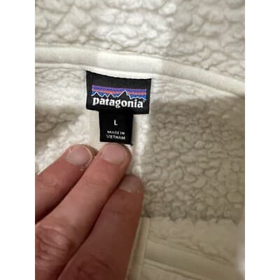 Patagonia Womens Cream High-Pile Fleece Full-Zip Jacket S 100% Recycled Polyeste - Thumbnail 5