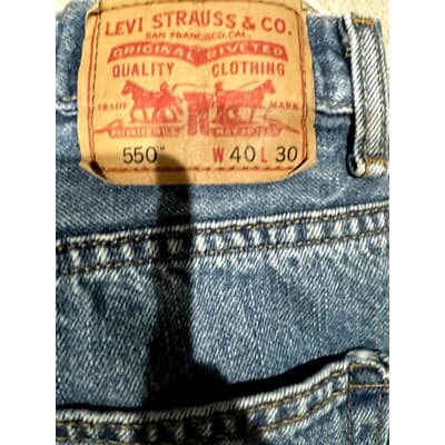 VTG Levis 550 Jeans Lot Of 2 Pairs Mens TAG 40x30 Relaxed Fit Straight ACT 38x29 - Thumbnail 7