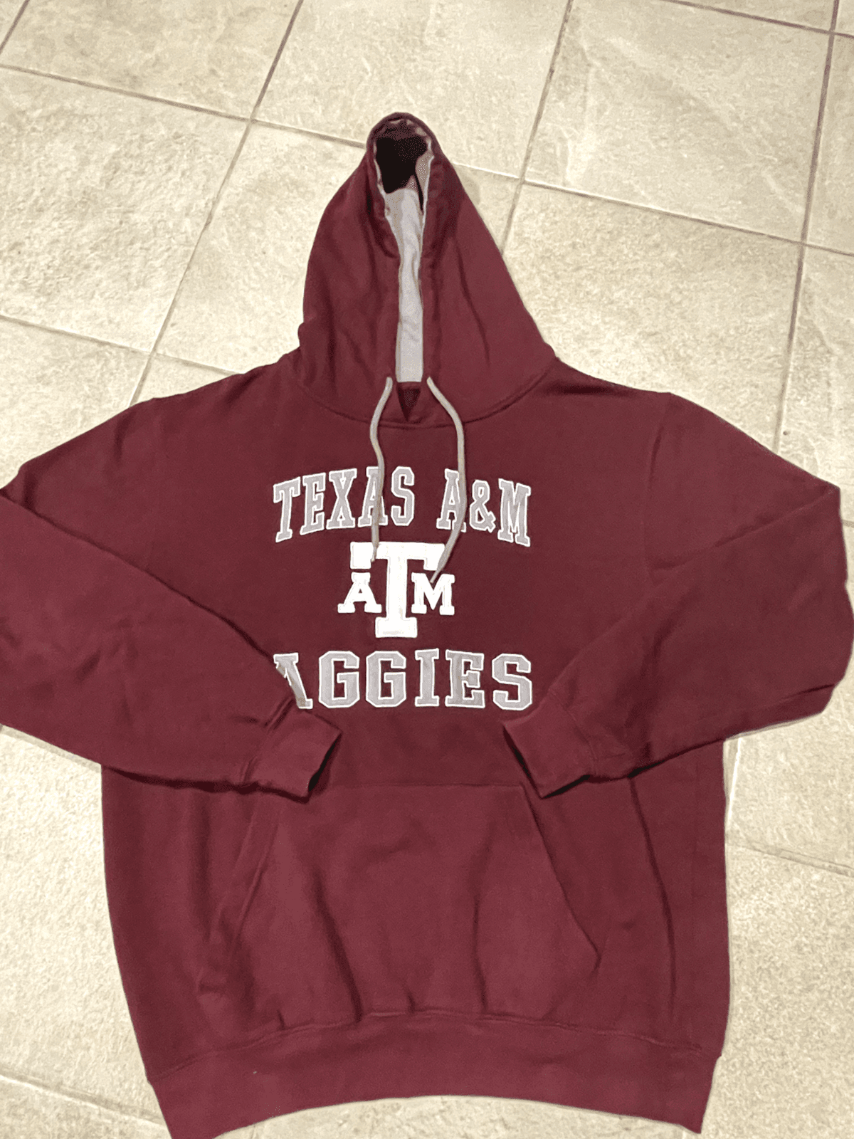 Texas A&M Aggies Hoodie Mens L Colosseum Maroon Long Sleeve Pullover Sweatshirt - Thumbnail 2