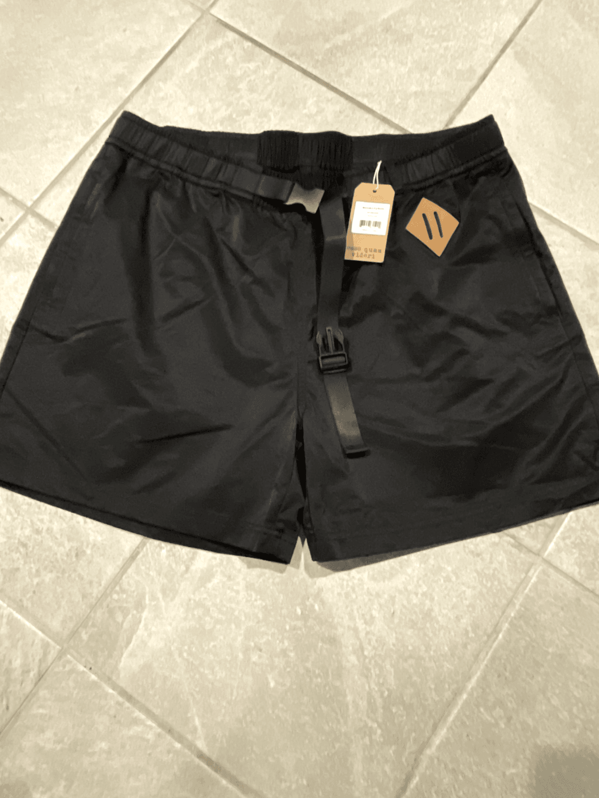 Mark McNairy Co Shorts Mens Large Black Explorer Belted 6" Active Walk Casual