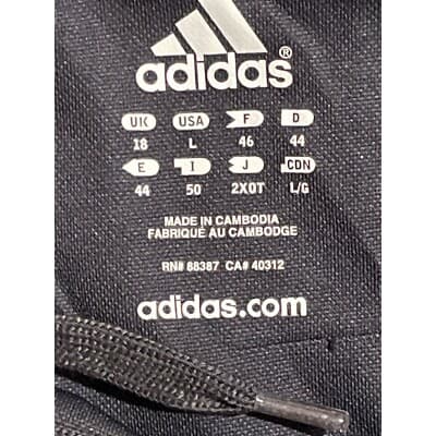 Adidas Running Track Shorts Black Sz L Lined With Drawstring Small Hole - Thumbnail 5