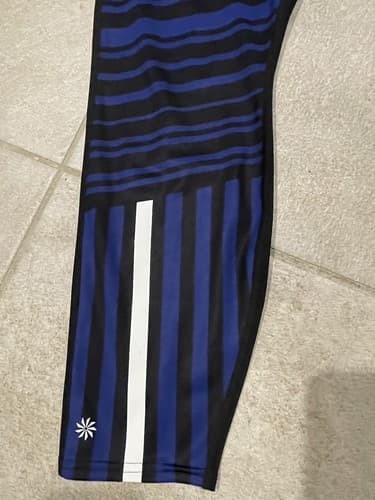 Red, White & Blue Striped Black Athleta Leggings Size XL - Thumbnail 8