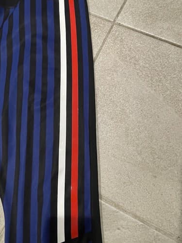 Red, White & Blue Striped Black Athleta Leggings Size XL - Thumbnail 3
