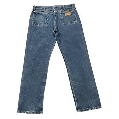 VTG Y2K Wrangler 13MWZ Jeans Mens 38x32 Blue Med Wash Cowboy Cut Actual 38x31 - Thumbnail 2
