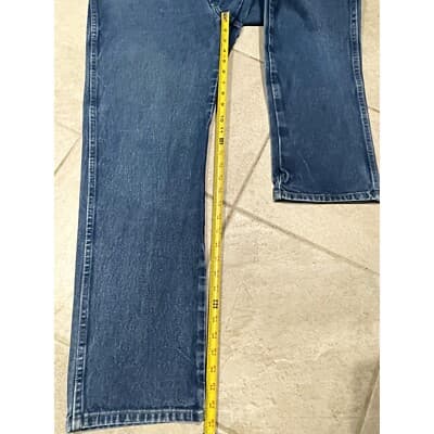 VTG Y2K Wrangler 13MWZ Jeans Mens 38x32 Blue Med Wash Cowboy Cut Actual 38x31 - Thumbnail 4