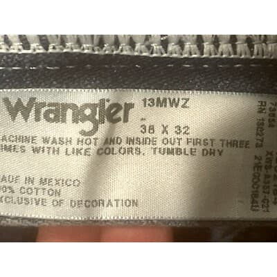 VTG Y2K Wrangler 13MWZ Jeans Mens 38x32 Blue Med Wash Cowboy Cut Actual 38x31 - Thumbnail 9