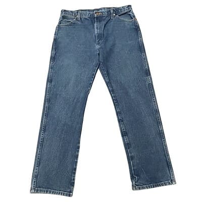 VTG Y2K Wrangler 13MWZ Jeans Mens 38x32 Blue Med Wash Cowboy Cut Actual 38x31