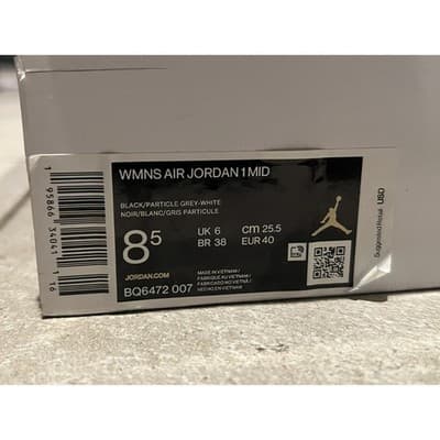 Nike Air Jordan 1 Mid 'Shadow' 2022 BQ6472-007 5Y Women Size 8.5 - Thumbnail 6