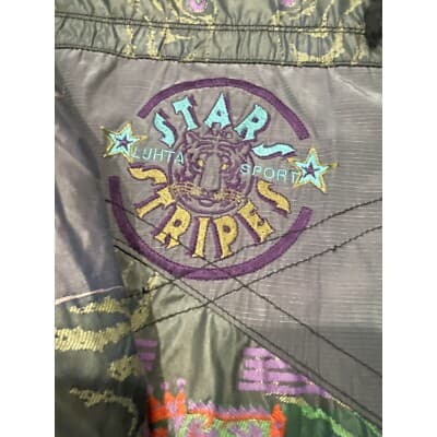 Vintage Luhta Sport Stars and Stripes Jacket 1980's Sz 40 Tiger Pattern - Thumbnail 10