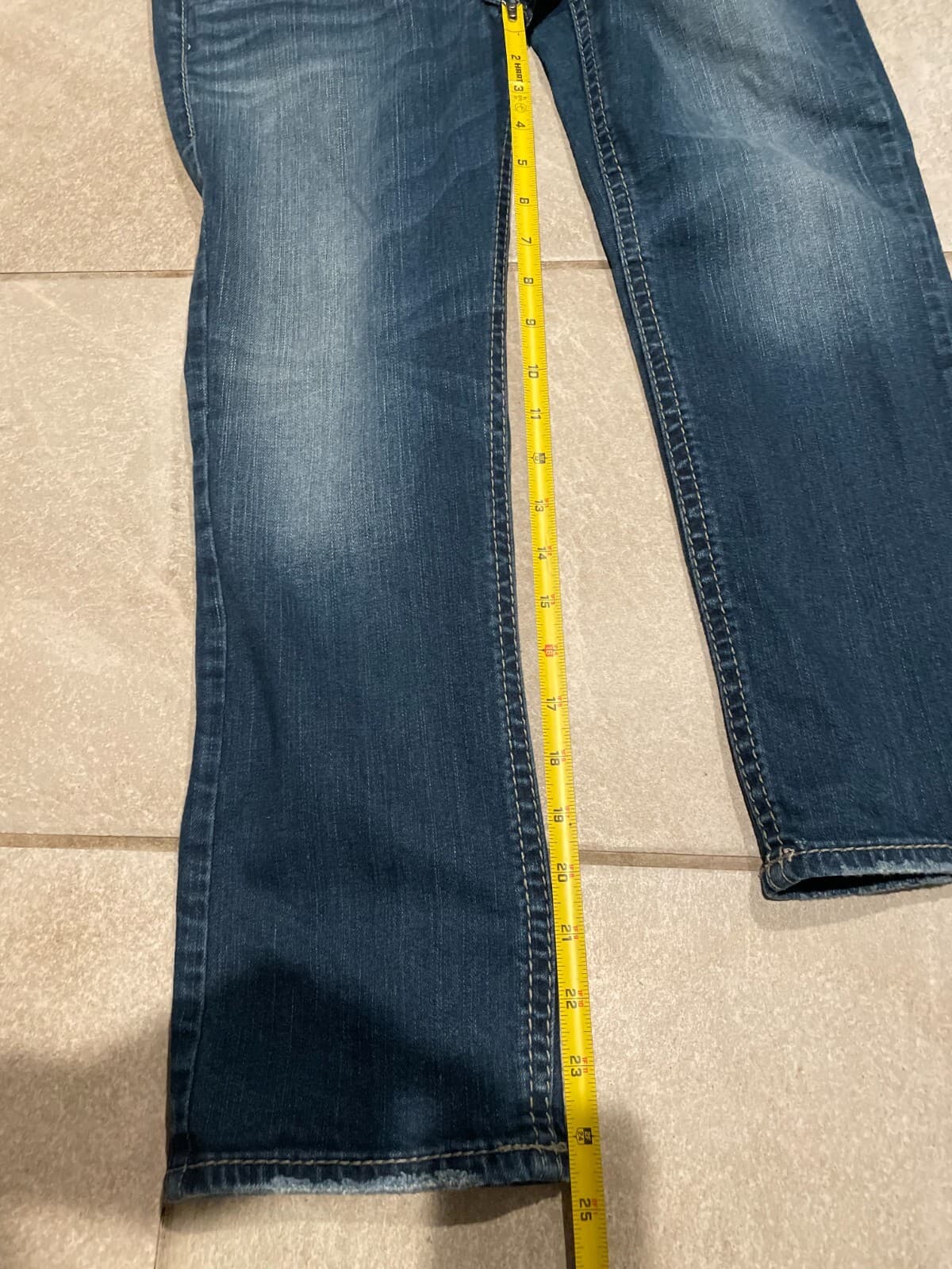 Silver Jeans Suki Mid Capri Dark Wash Blue Denim Jeans Womens Size 28x25 READ - Thumbnail 5
