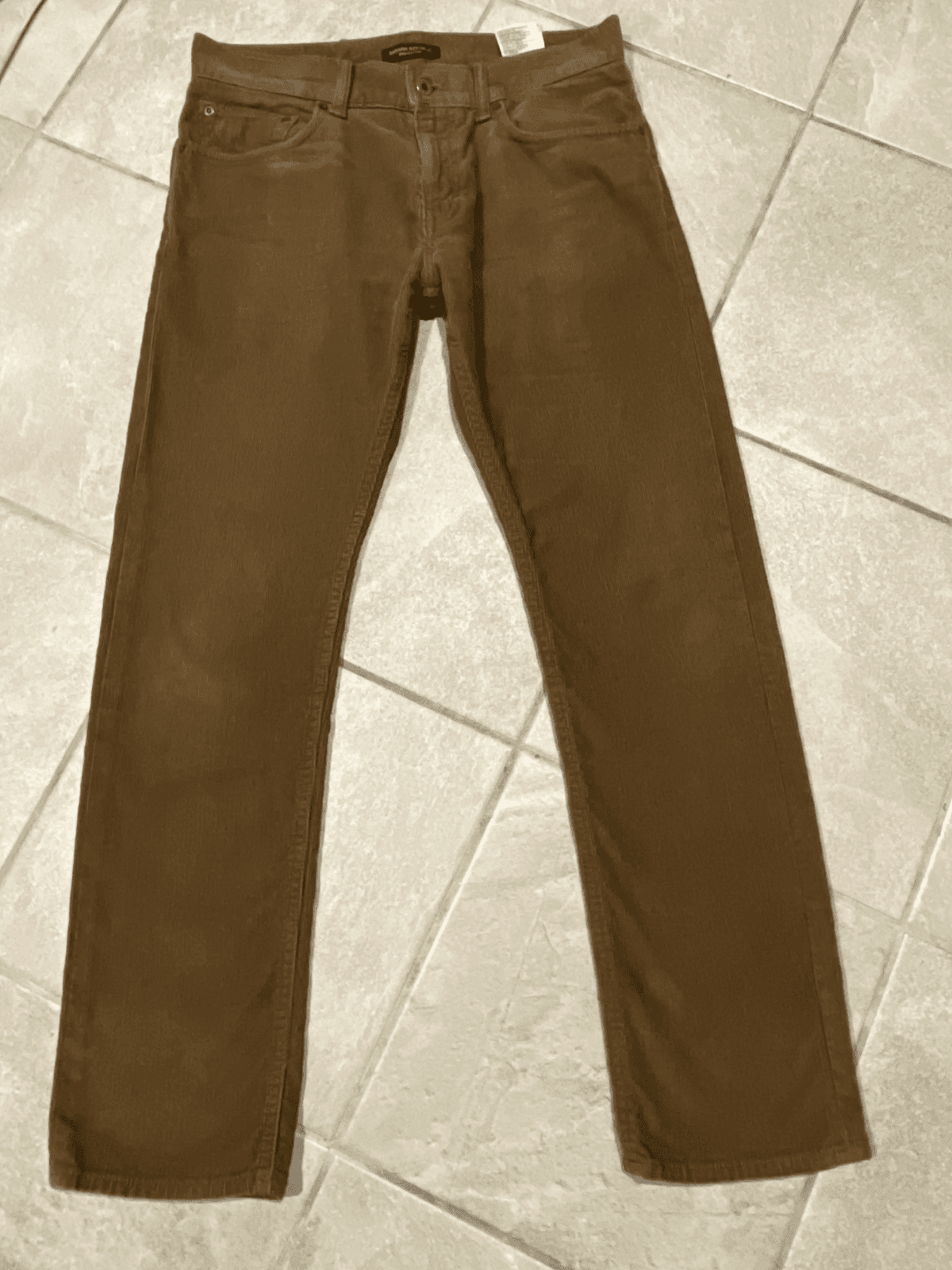 Banana Republic Straight Corduroy Men's 32x30 Brown 5-Pocket Pima Cotton