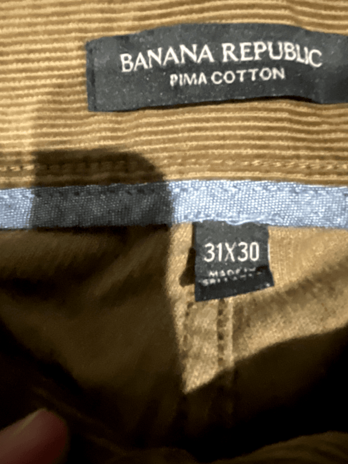 Banana Republic Straight Corduroy Men's 32x30 Brown 5-Pocket Pima Cotton - Thumbnail 5