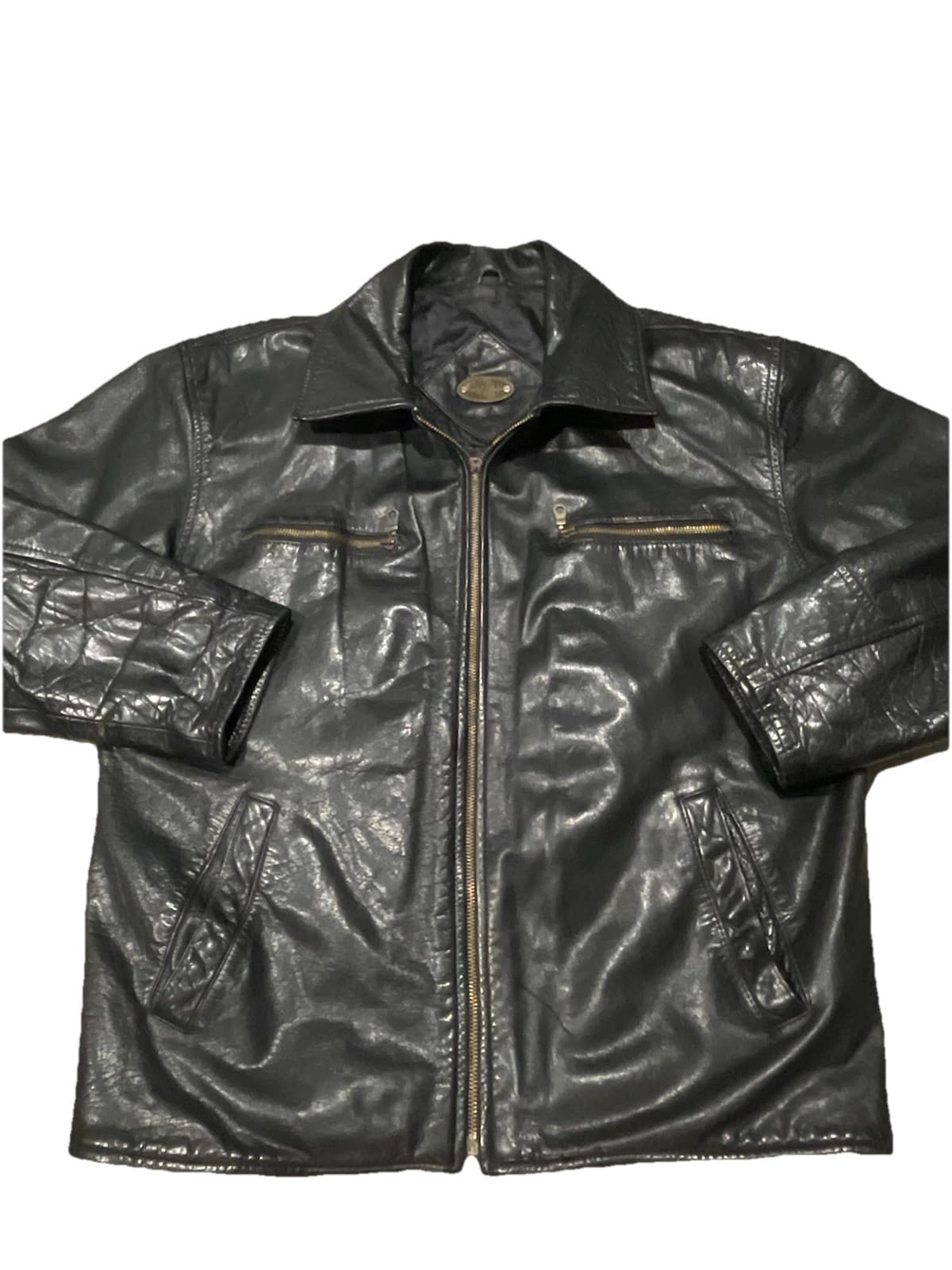 Vintage Aliza’s Outerwear Leather Bomber Jacket Medium Adult - Thumbnail 2