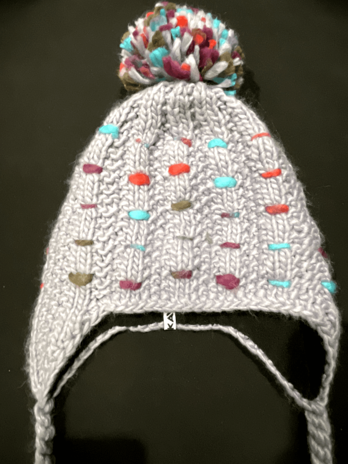 KAVU Fifi Pom Pom Hat Knit Gray - Thumbnail 2