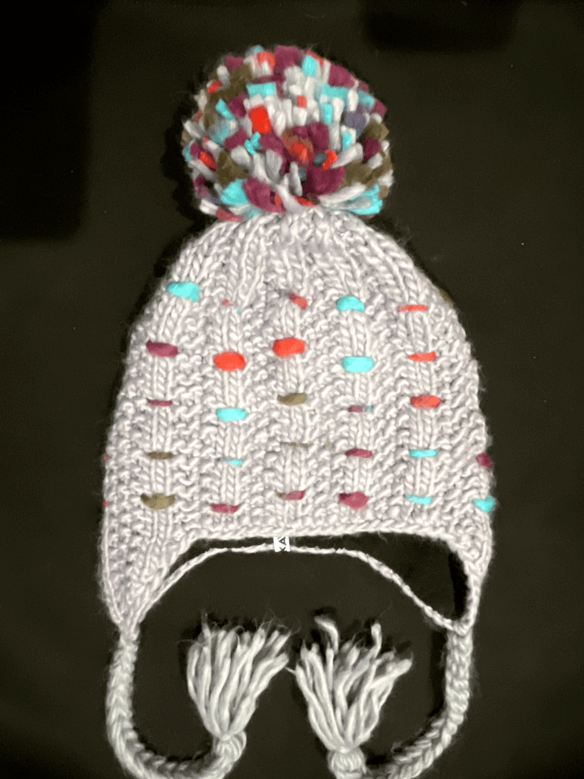 KAVU Fifi Pom Pom Hat Knit Gray