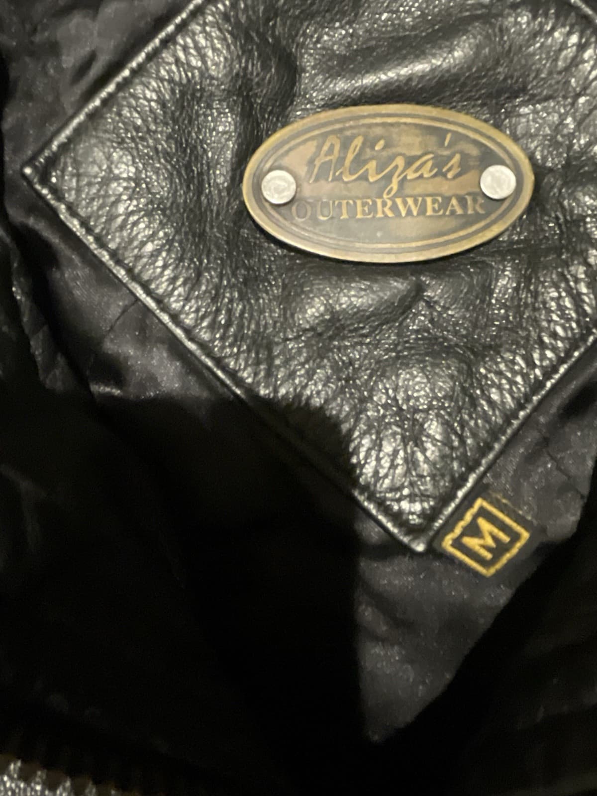 Vintage Aliza’s Outerwear Leather Bomber Jacket Medium Adult - Thumbnail 7