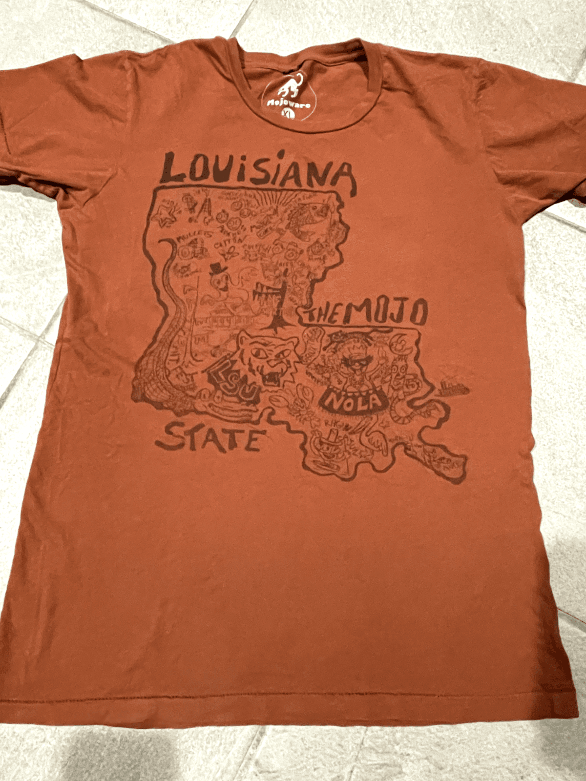 Vintage Rare 90s Mojoware Louisiana T-Shirt Size XL Womens