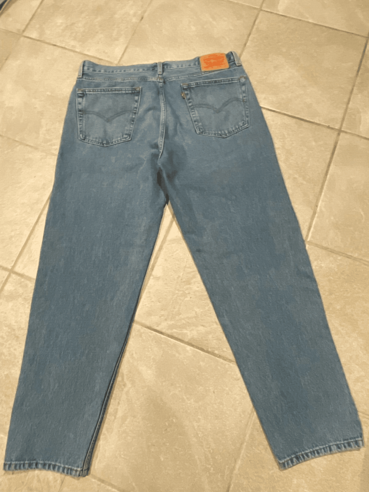 Levis 550 '92 Jeans Men's 37x31 Tag: 36x32 Blue Relaxed Taper Fit Denim Pants - Thumbnail 4
