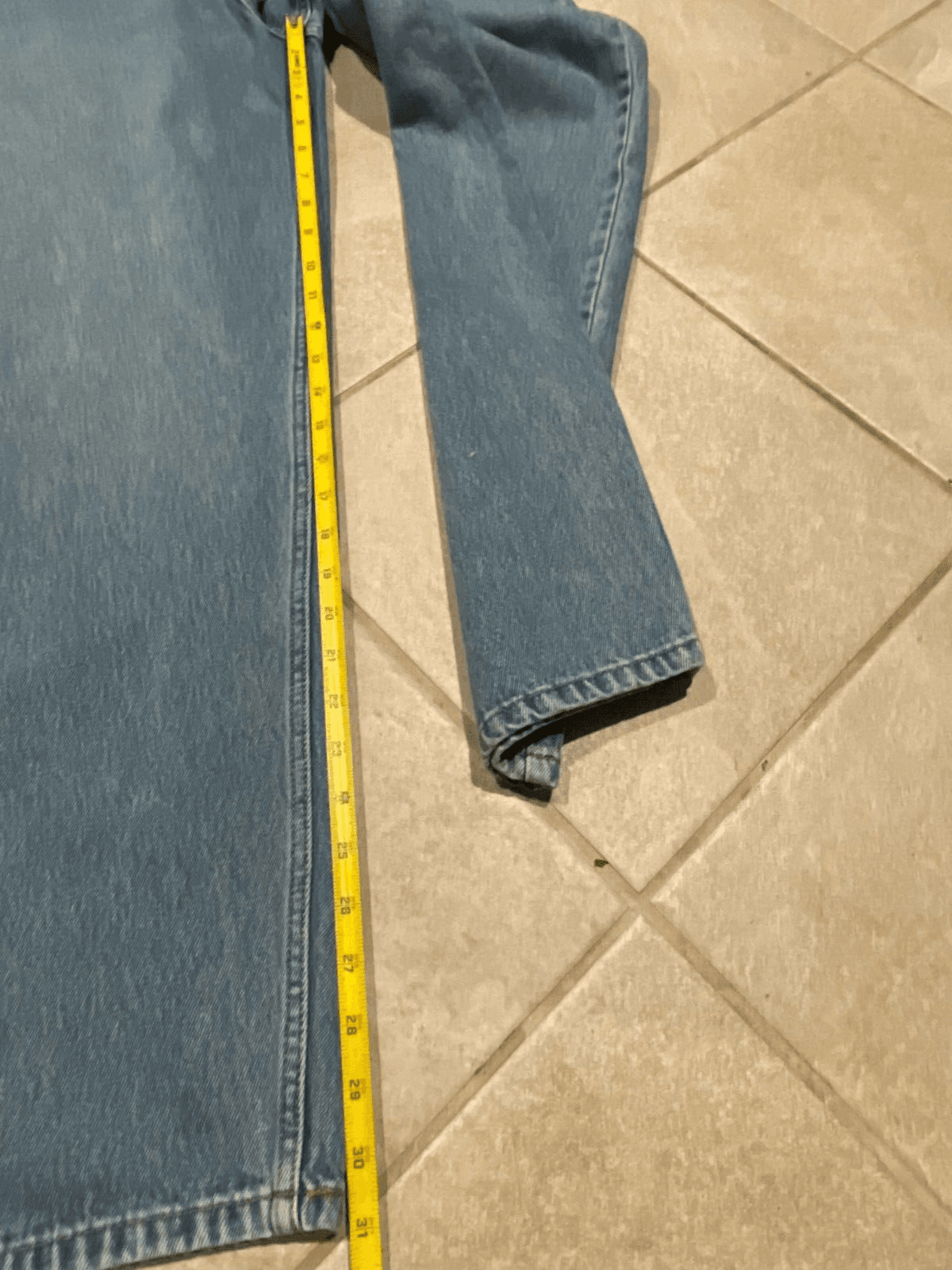Levis 550 '92 Jeans Men's 37x31 Tag: 36x32 Blue Relaxed Taper Fit Denim Pants - Thumbnail 3