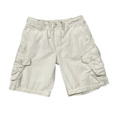 Men's Vintage Y2K Jet Lag Paratrooper White Cargo Shorts Size 38