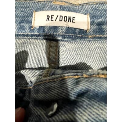 Re/Done Womens Jeans 70s Ultra High Rise Wide Leg 60s Fade Wash Button Fly 30 - Thumbnail 7