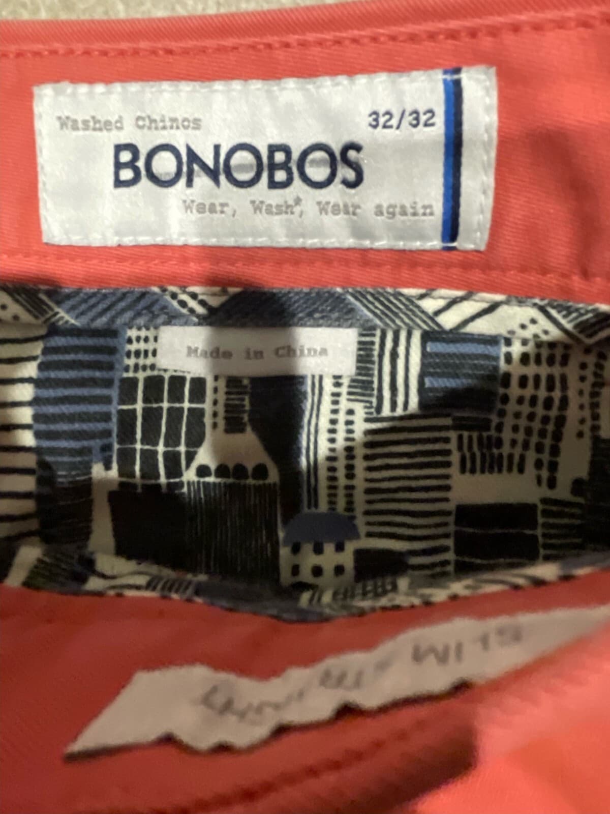 Bonobos Chino Pants Mens Size 32x33 Peach Pink Slim Staight Trousers Slacks - Thumbnail 6