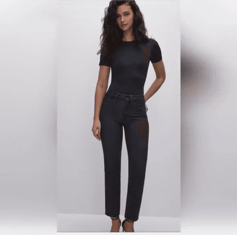 Good American Style GPSK419TFT Good Petite Skinny Black Sz 15 (30x26) T84